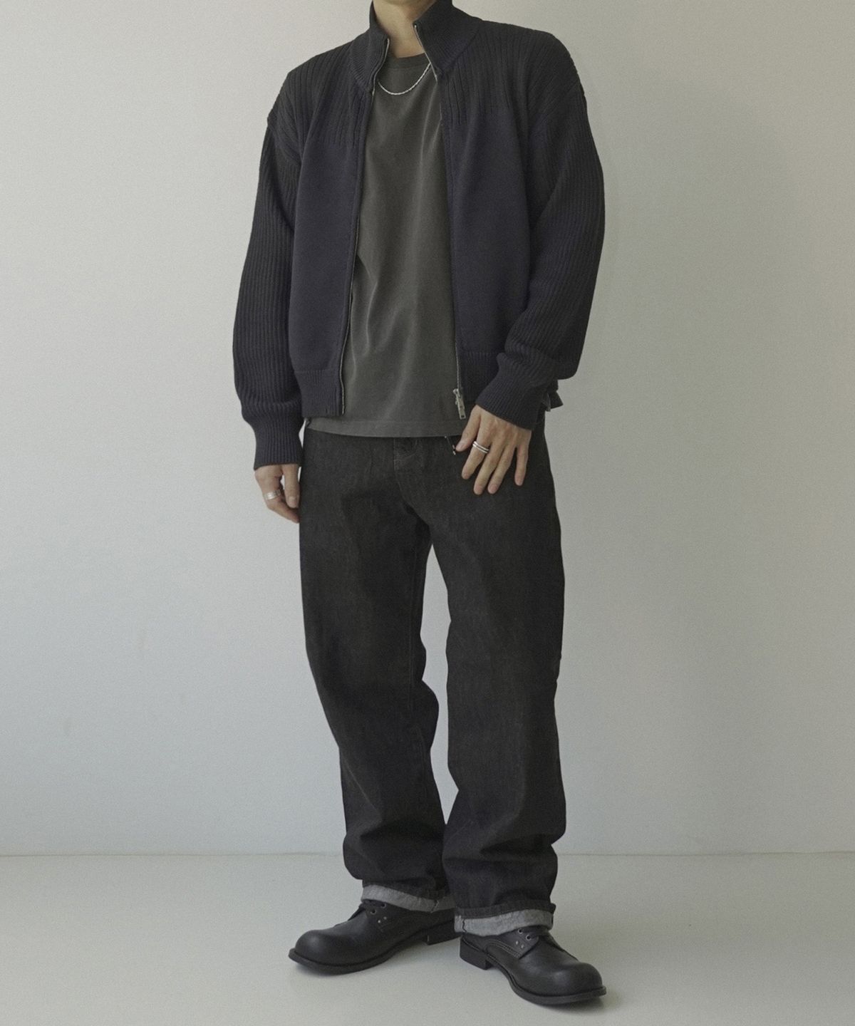 시도(SIIIIDO) RACHMAN LUNA DYED ZIP-UP CARDIGAN #1
