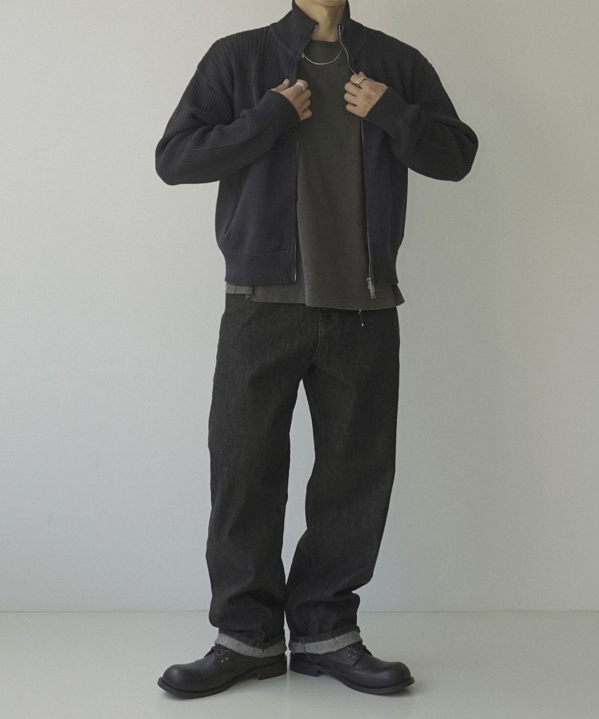 시도(SIIIIDO) RACHMAN LUNA DYED ZIP-UP CARDIGAN #1