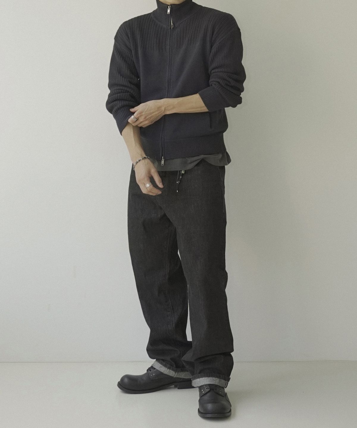 시도(SIIIIDO) RACHMAN LUNA DYED ZIP-UP CARDIGAN #1