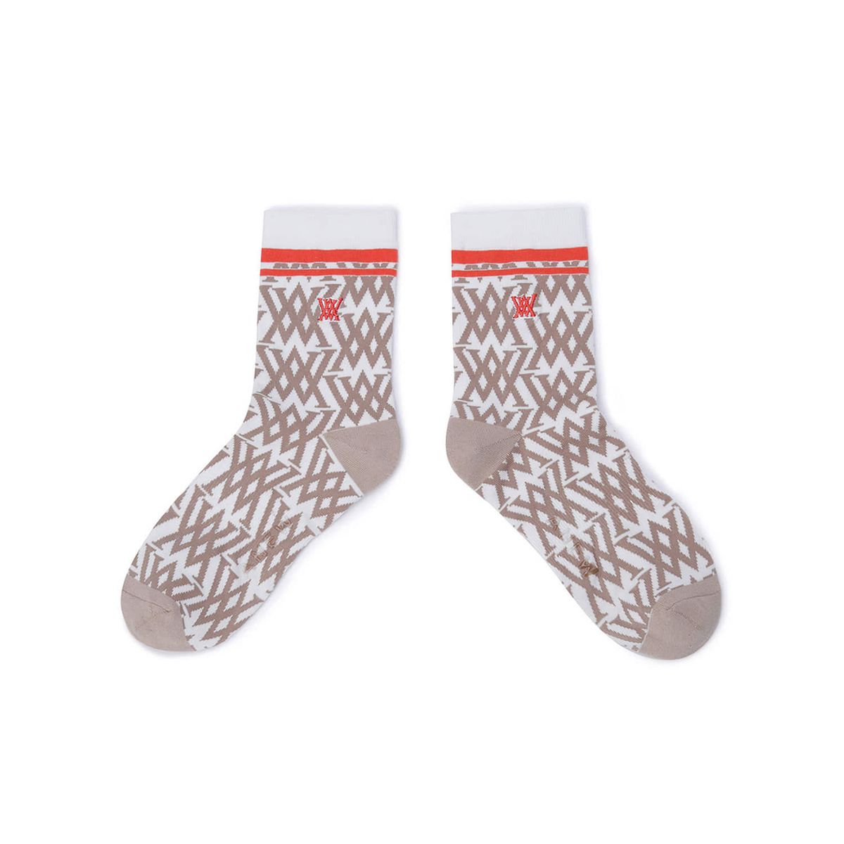어뉴골프(ANEW GOLF) WOMEN SUIT MEDIUM NECK SOCKS_BE