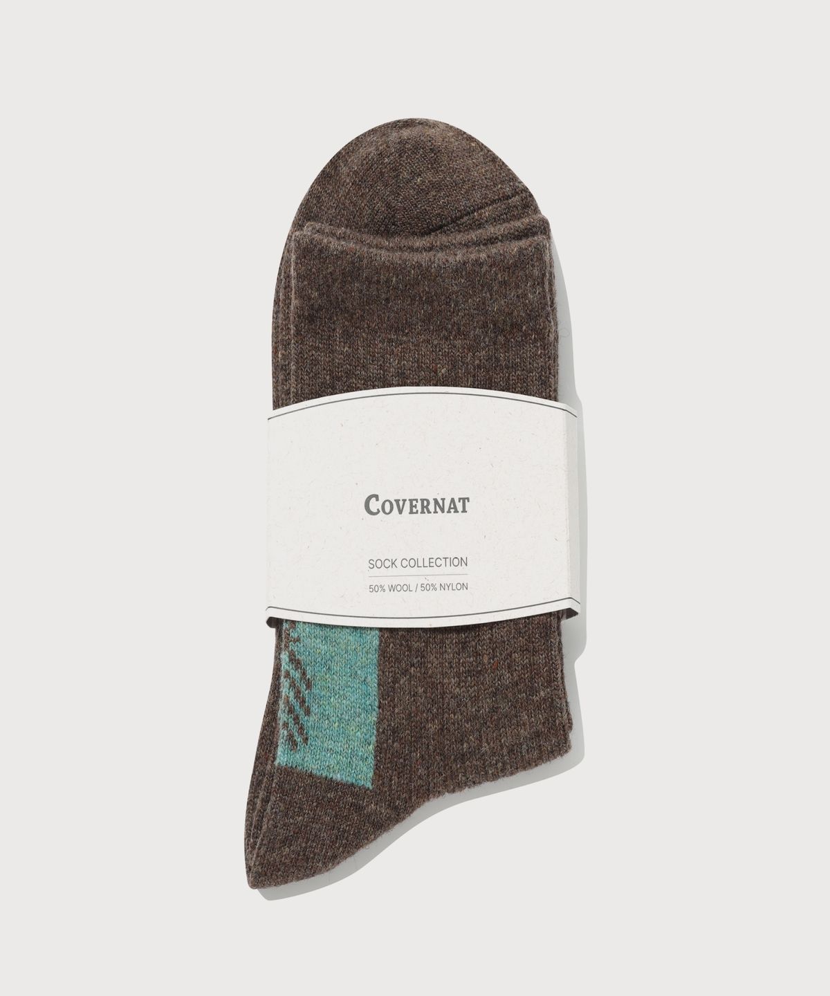커버낫(COVERNAT) 쉐브론 울 삭스 Melange Brown