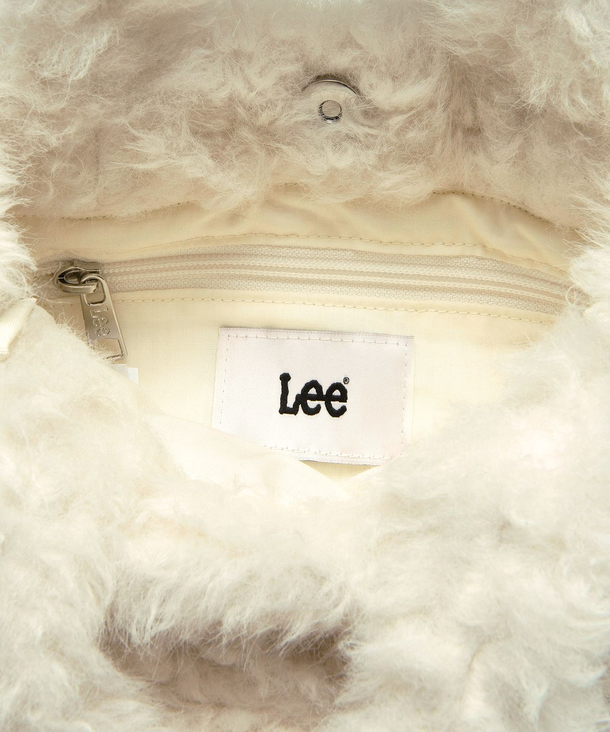 리(LEE) Faux 퍼 토트백 아이보리