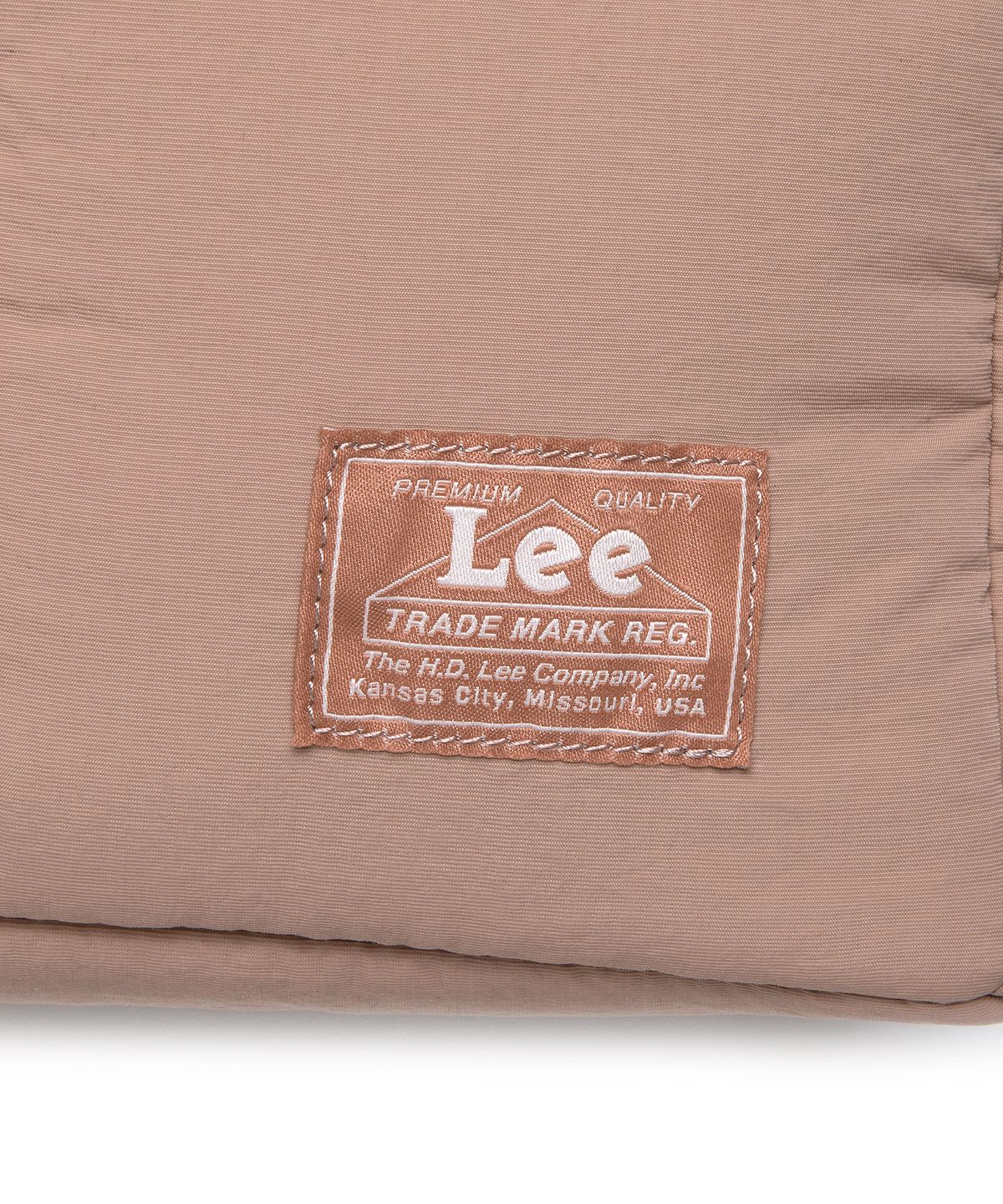 리(LEE) 퀼팅 스퀘어 토트백 핑크