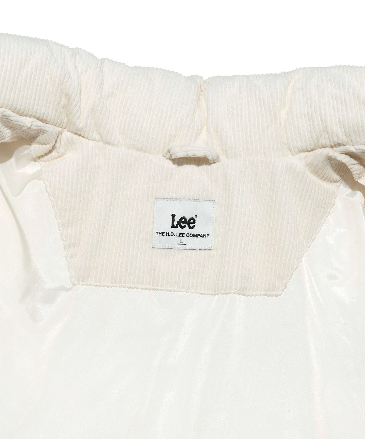리(LEE) 코듀로이 패딩 자켓 아이보리