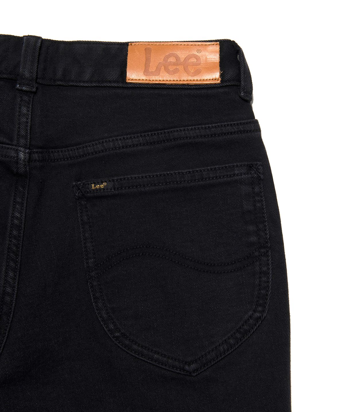 리(LEE) 우먼 스탠다드핏 기모 데님 팬츠 블랙