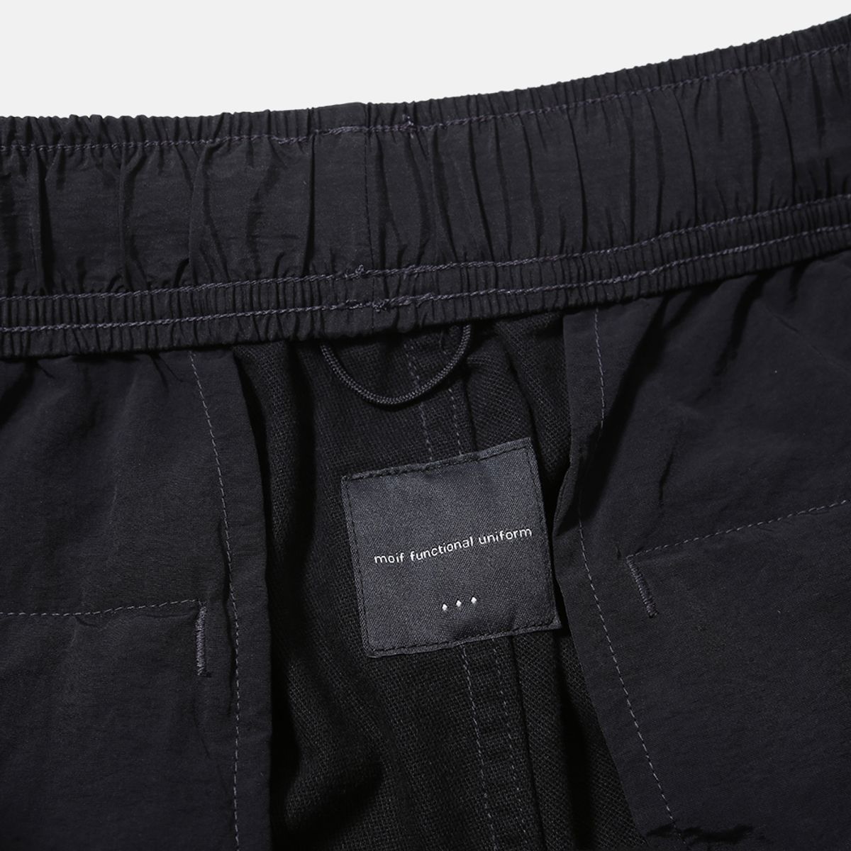 모이프(MOIF) [AW25] OVER MIL 6P BRUSHED PANTS / BLACK