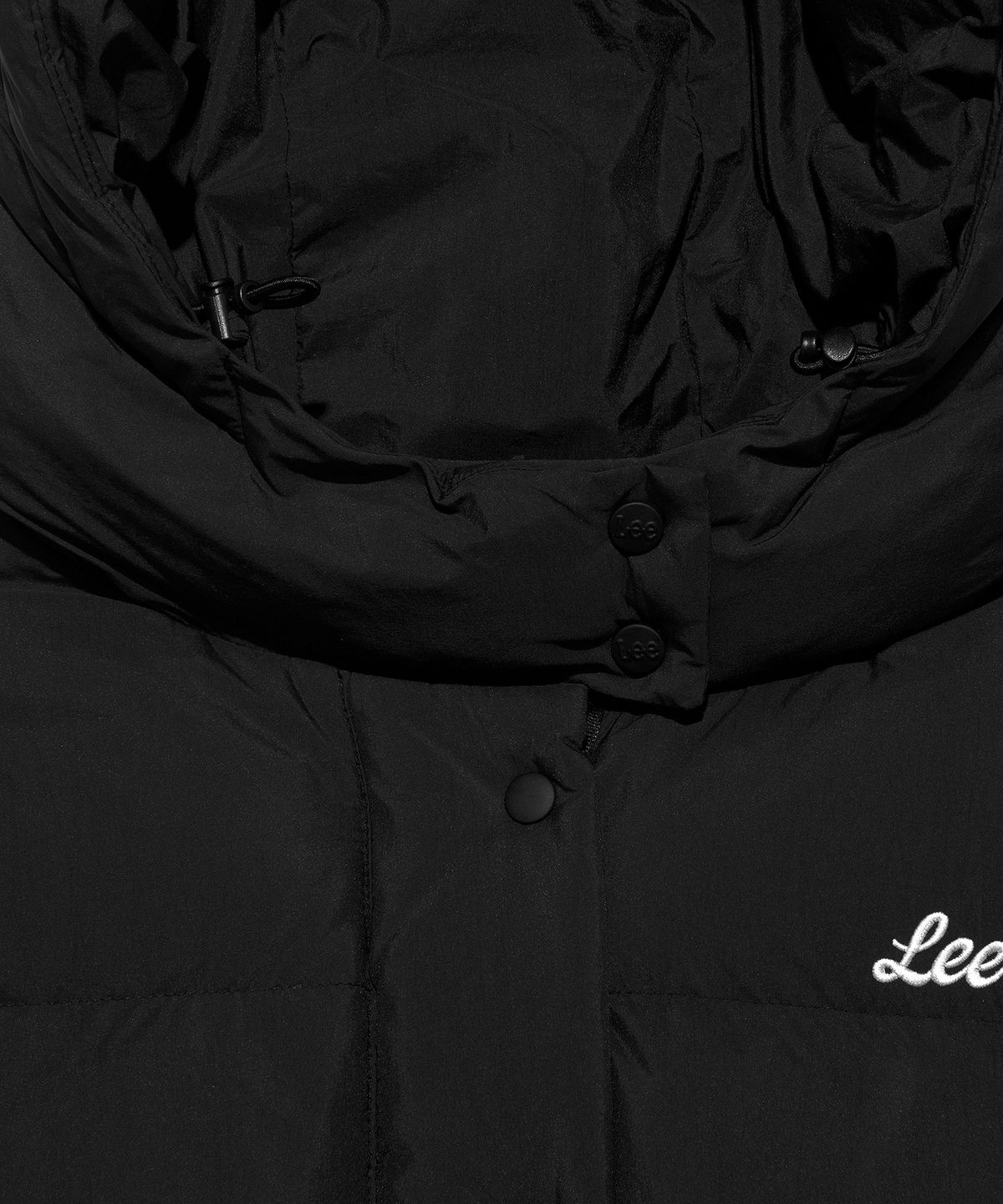 리(LEE) 우먼 후드 숏 다운 블랙