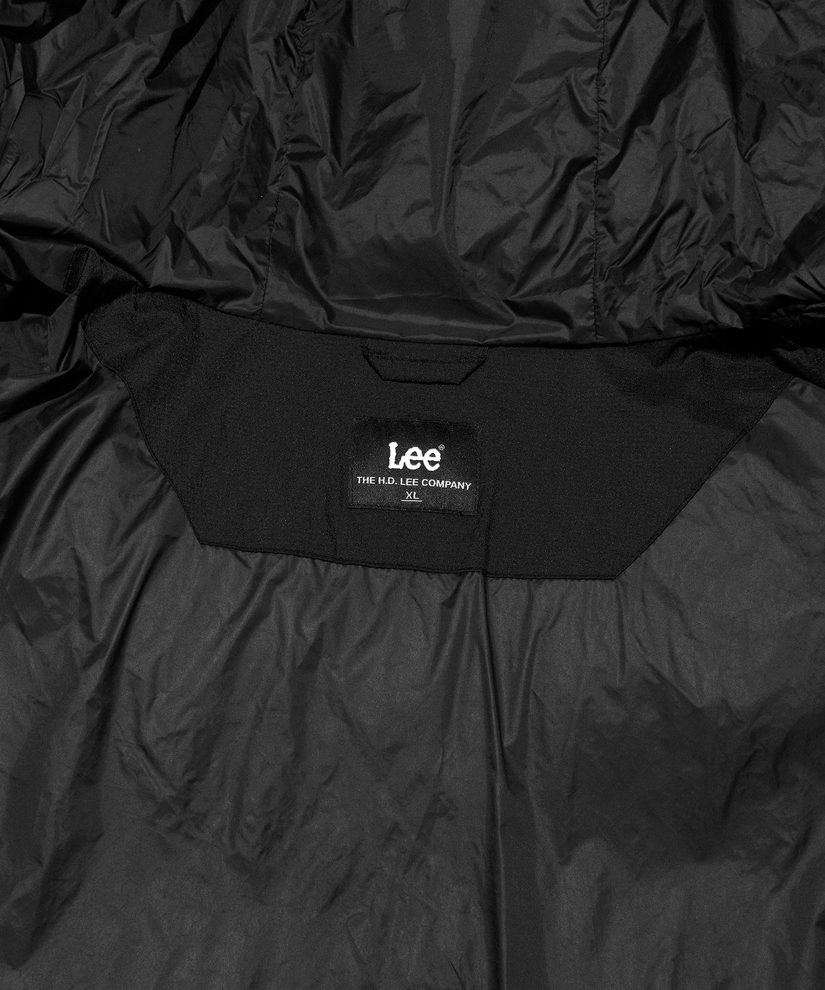 리(LEE) 후드 립스탑 푸퍼 다운 블랙