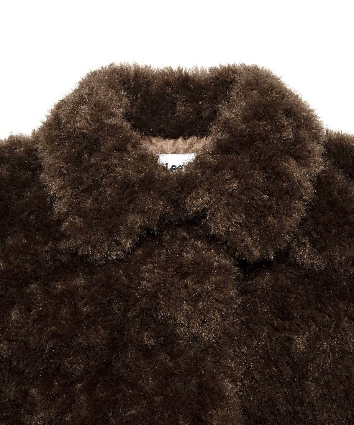 리(LEE) 우먼 신세틱 퍼 하프 코트 브라운