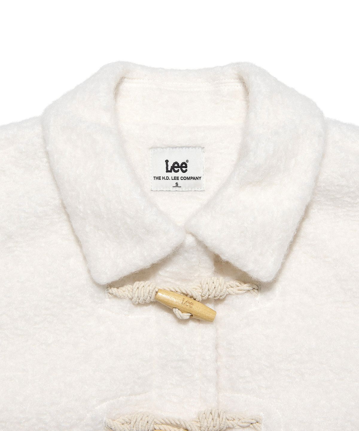 리(LEE) 우먼 테디 더플 숏 코트 아이보리