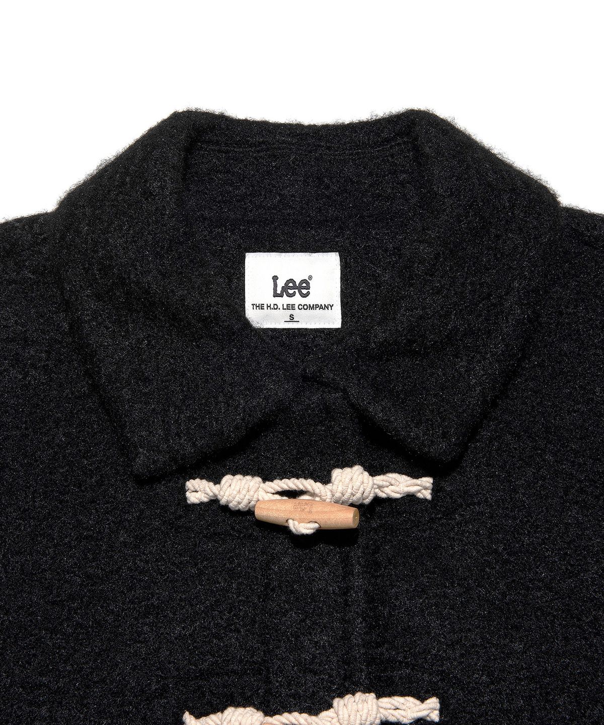 리(LEE) 우먼 테디 더플 숏 코트 블랙