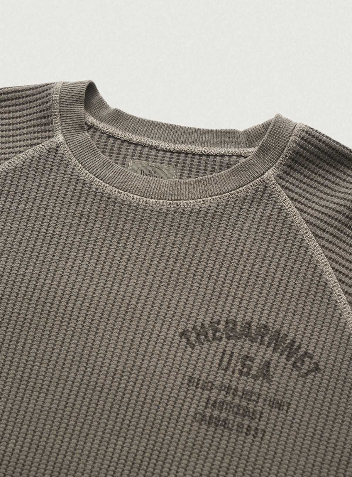 더바넷(THEBARNNET) Vero Pigment Waffle T-Shirt_Khaki
