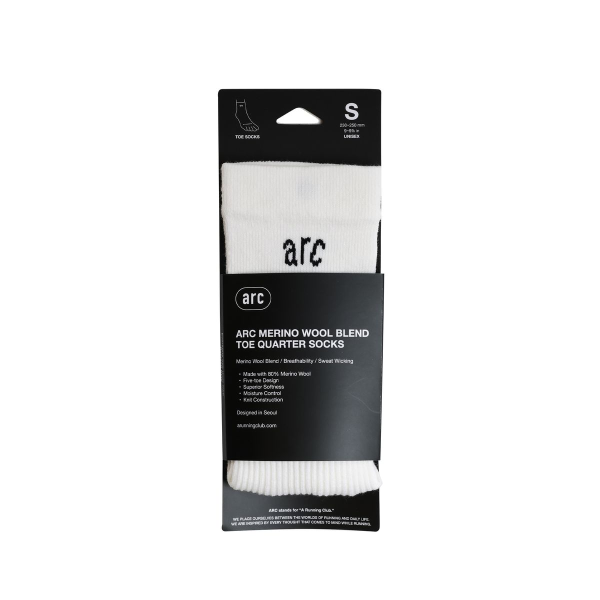 에이알씨(ARC) 런 토 쿼터 삭스 - White