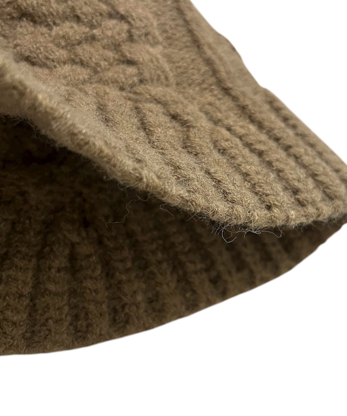 스케이터락(SK8ER ROCK) Cable Knit Cross Bucket Hat ((dark beige))