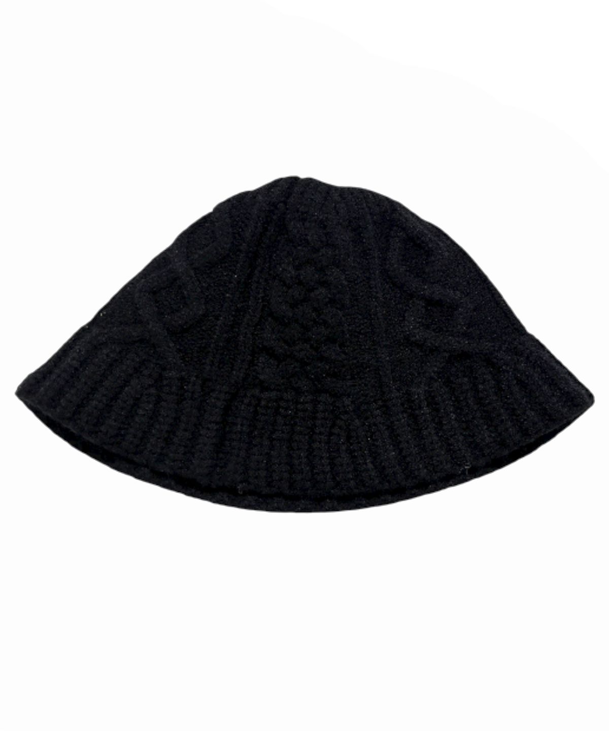 스케이터락(SK8ER ROCK) Cable Knit Cross Bucket Hat ((black))