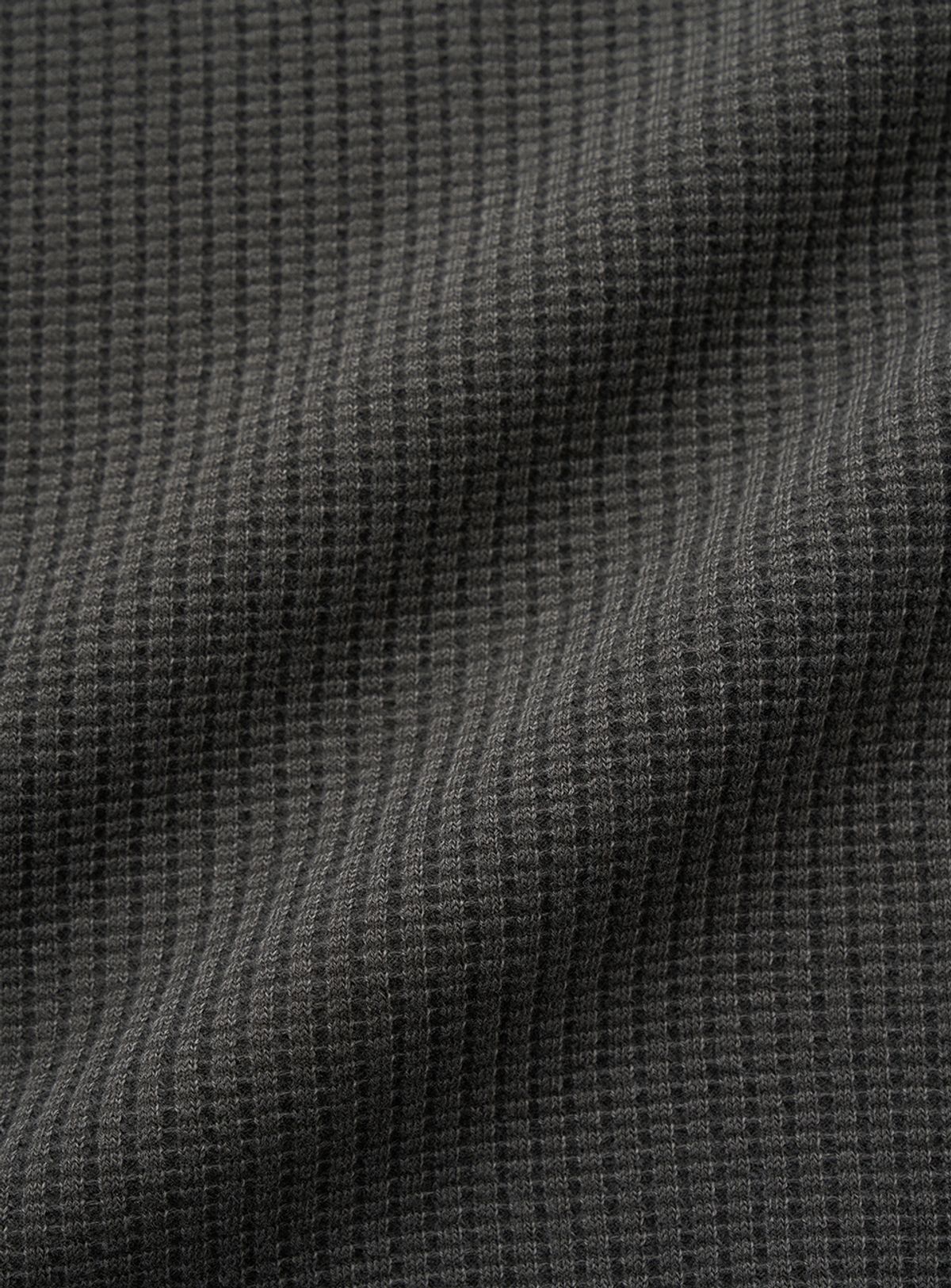 더바넷(THEBARNNET) Vero Pigment Waffle T-Shirt_Charcoal