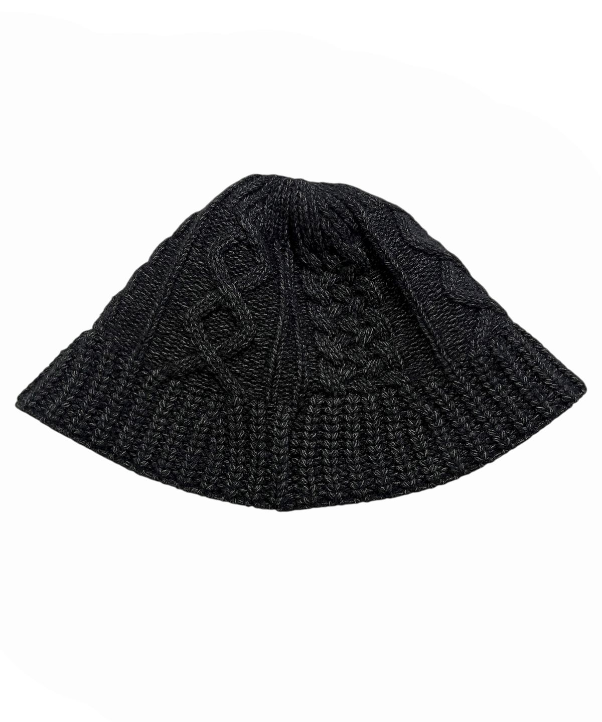 스케이터락(SK8ER ROCK) Cable Knit Cross Bucket Hat ((charcoal))