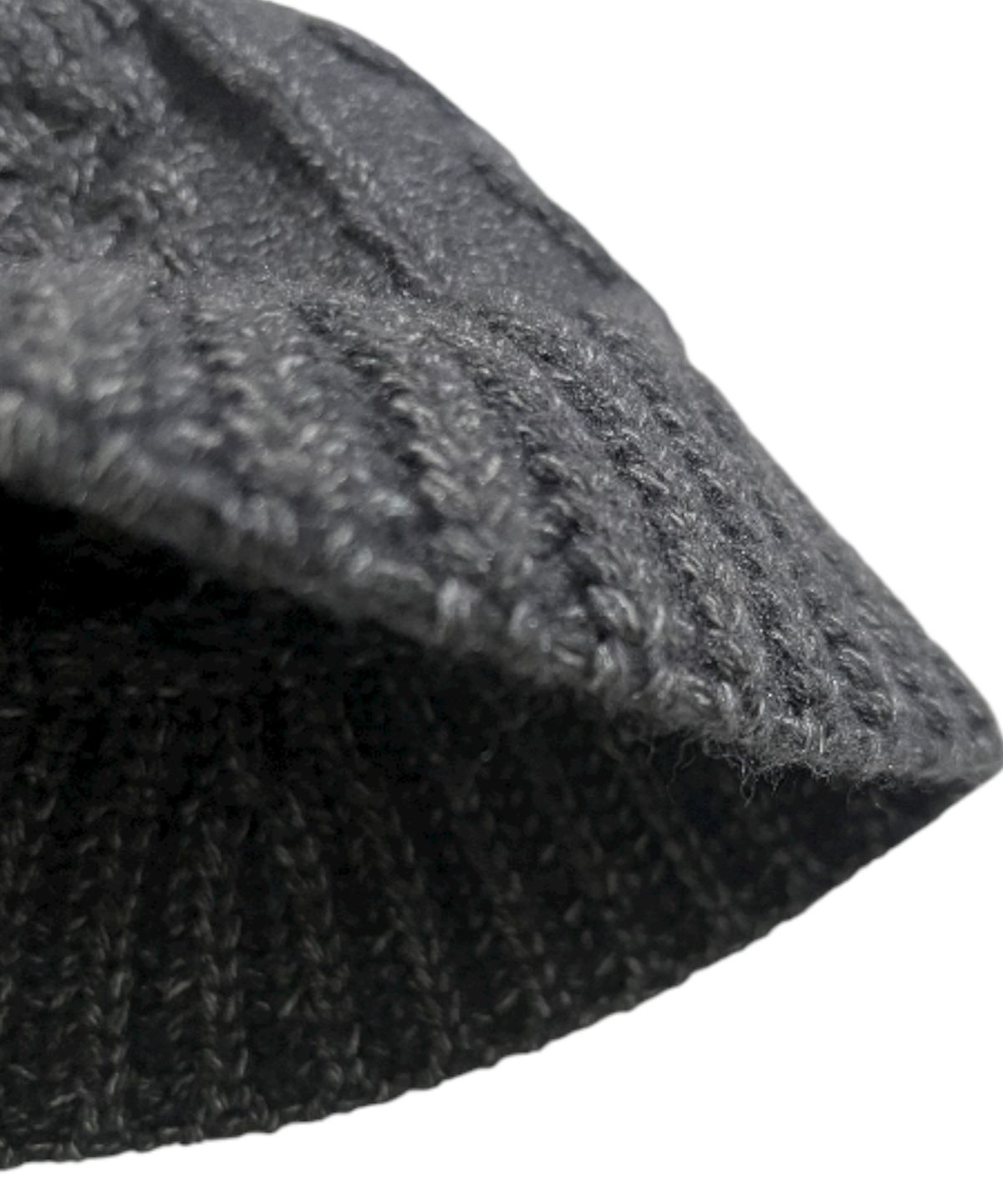 스케이터락(SK8ER ROCK) Cable Knit Cross Bucket Hat ((charcoal))