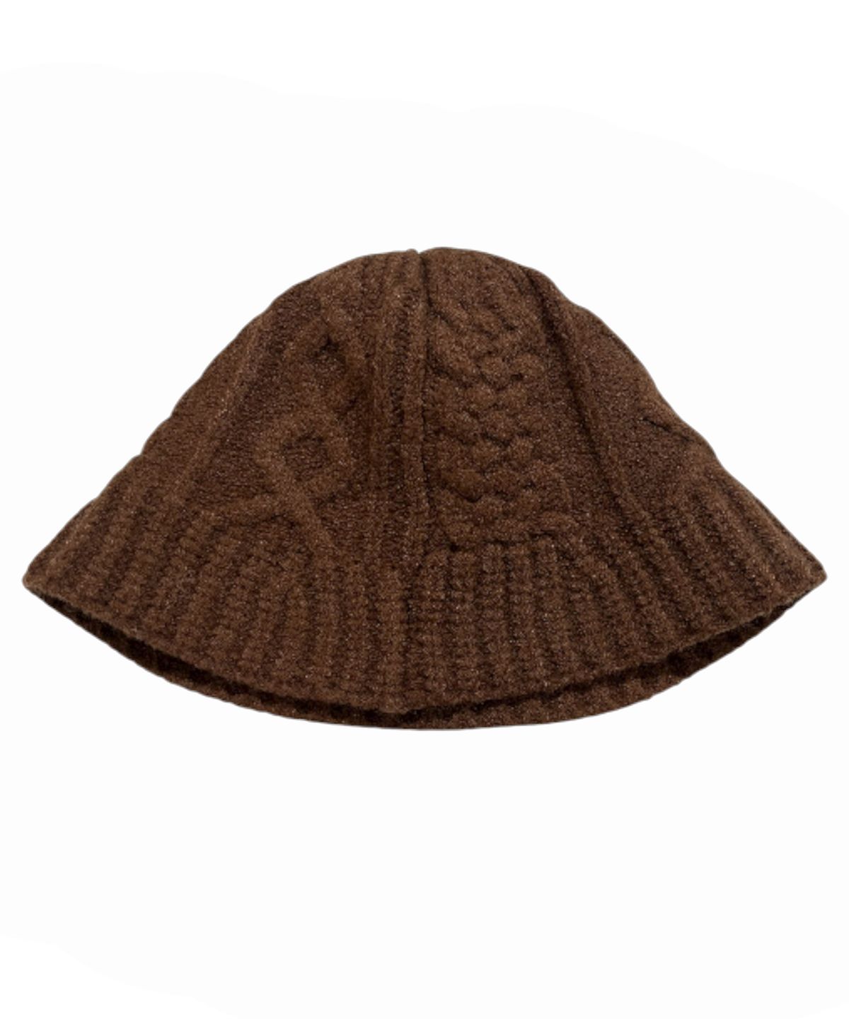 스케이터락(SK8ER ROCK) Cable Knit Cross Bucket Hat ((brown))