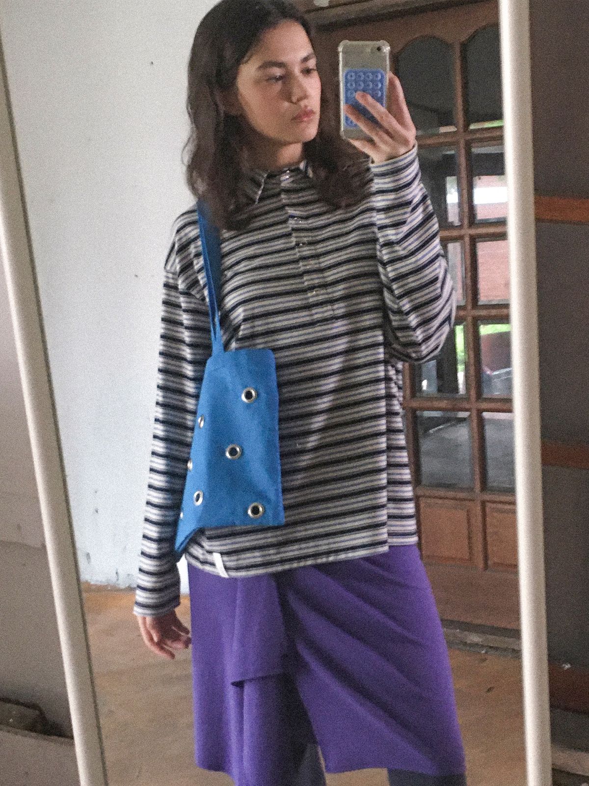 포에브(POEV) Striped Button Collar Shirt [3 color]