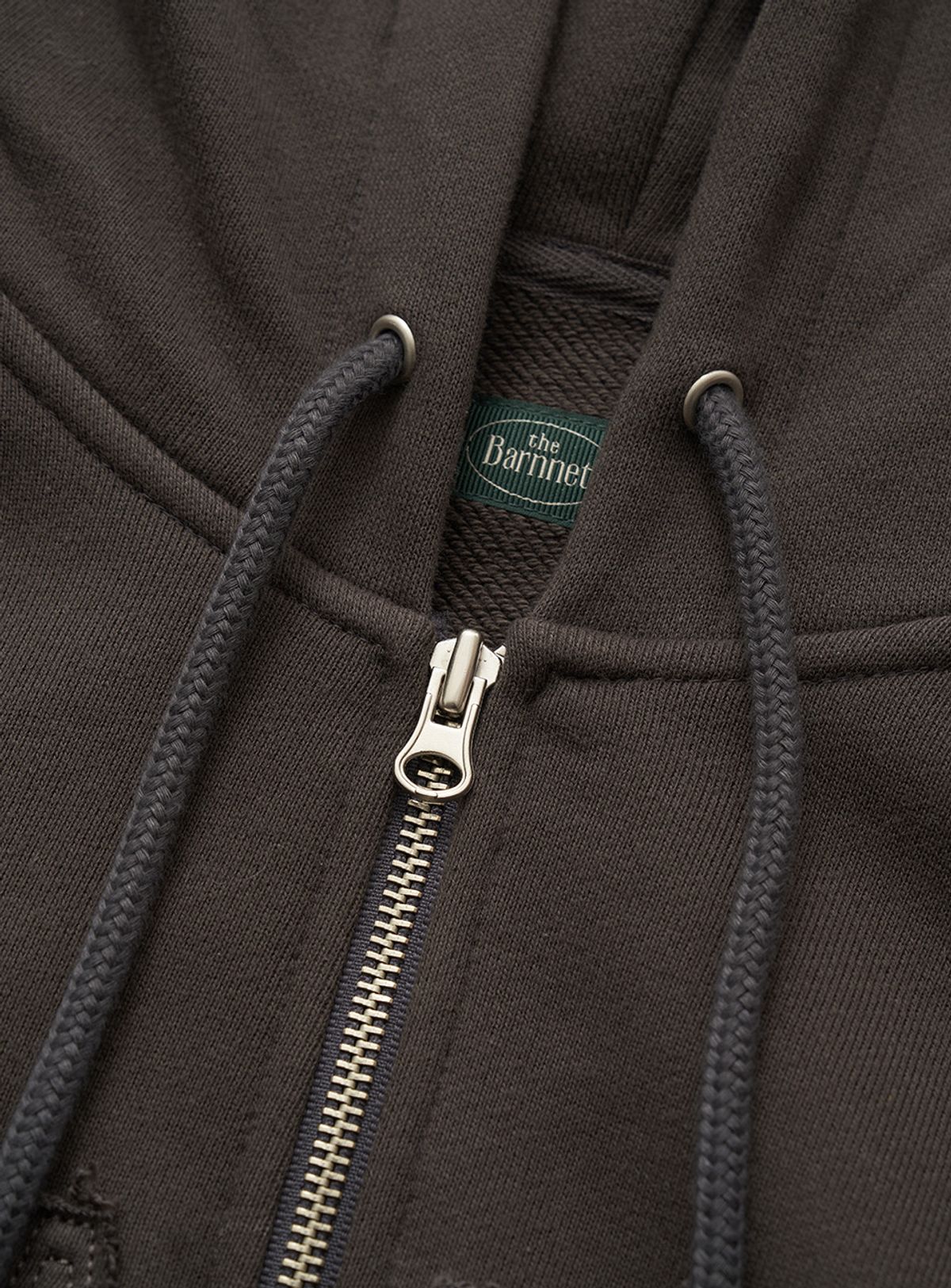 더바넷(THEBARNNET) Oversized Forde Sweat Zip-Up Hoodie Jacket_Charcoal