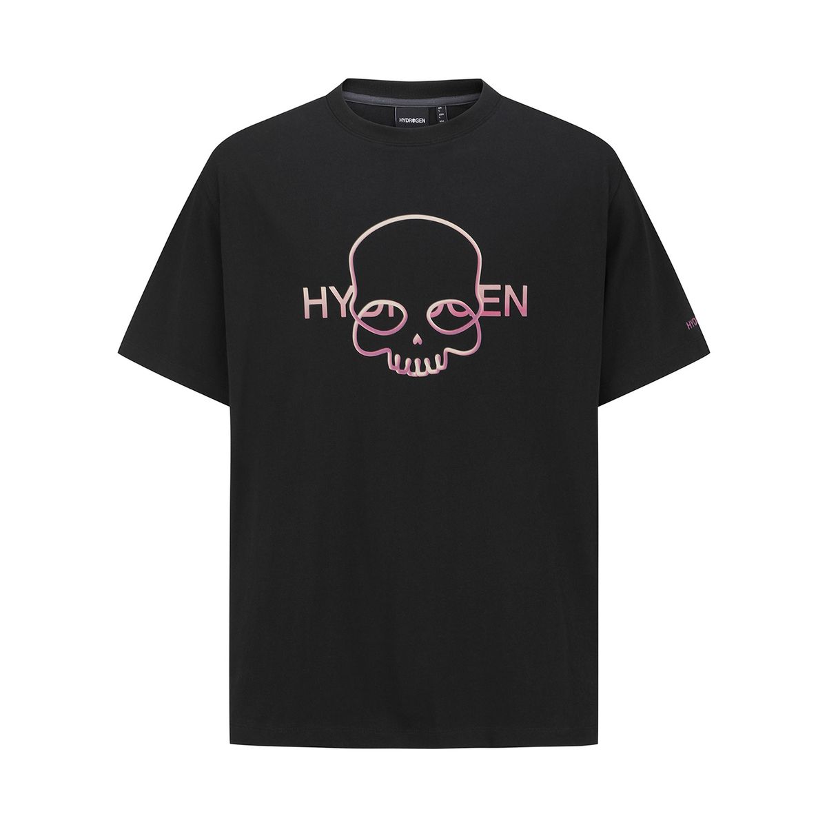 하이드로겐(HYDROGEN) 네온 스컬 그래픽 반팔 티셔츠