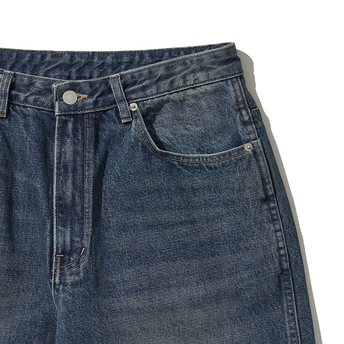 히즈핸더(HISHANDER) WASHED WIDE DENIM PANTS BLUE