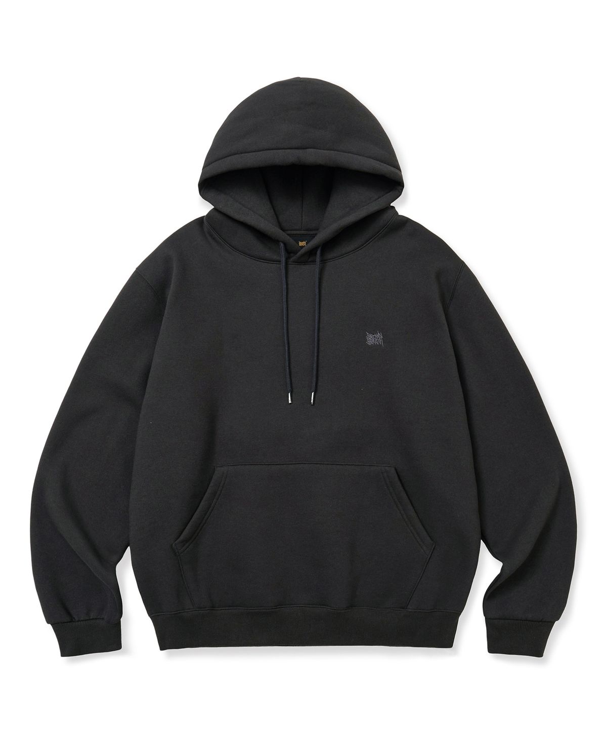 브라운브레스(BROWNBREATH) NIGHT TAG HOODIE - CHARCOAL