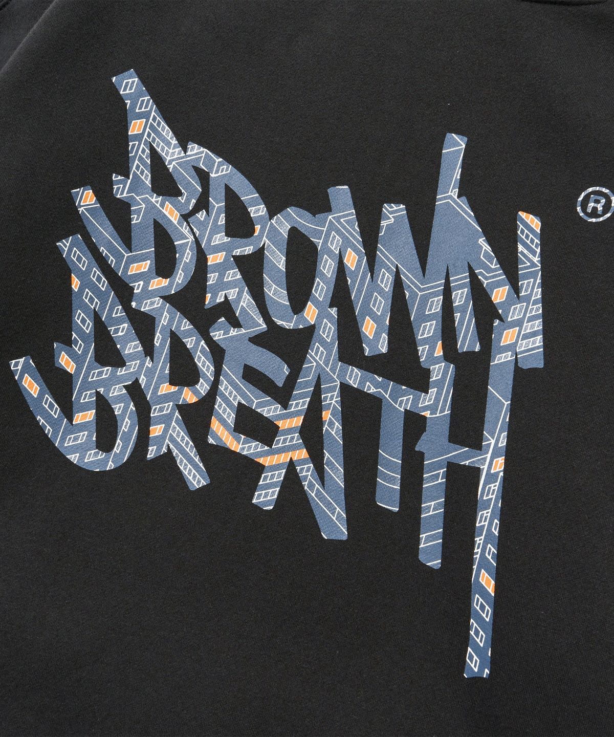 브라운브레스(BROWNBREATH) NIGHT TAG HOODIE - CHARCOAL