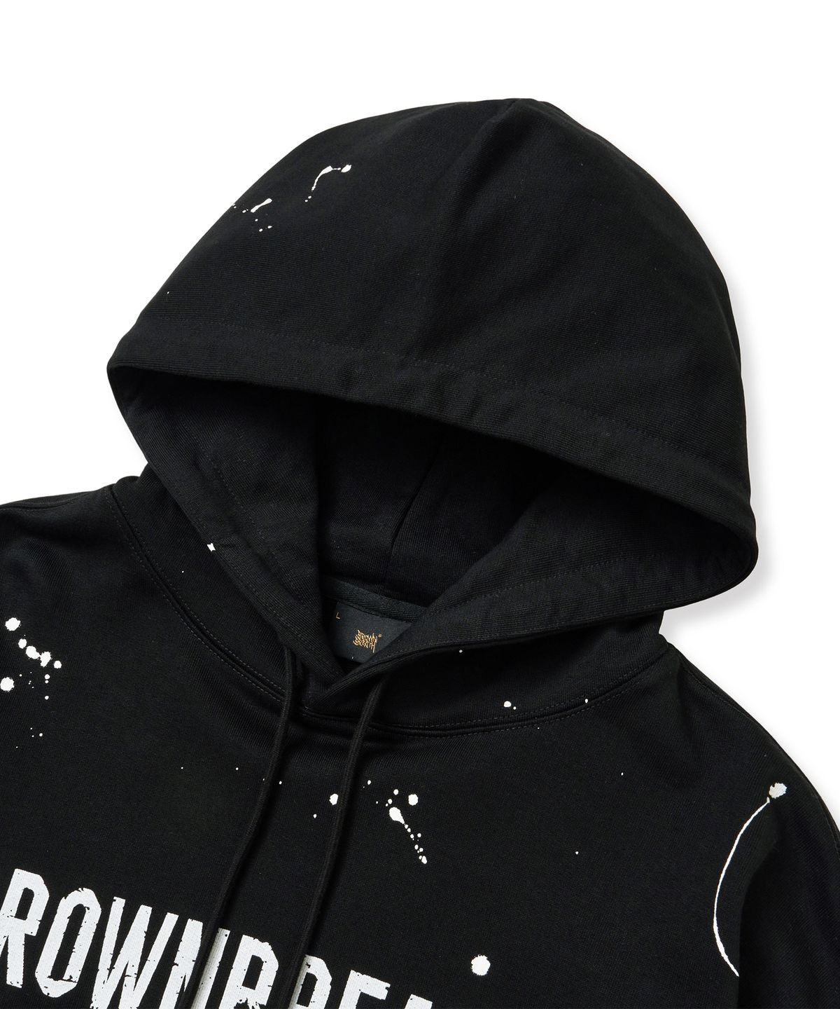 브라운브레스(BROWNBREATH) PAINTED HOODIE - BLACK