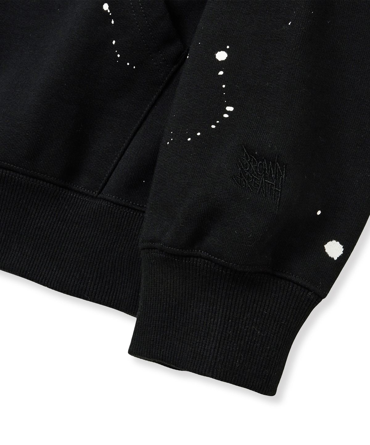 브라운브레스(BROWNBREATH) PAINTED HOODIE - BLACK