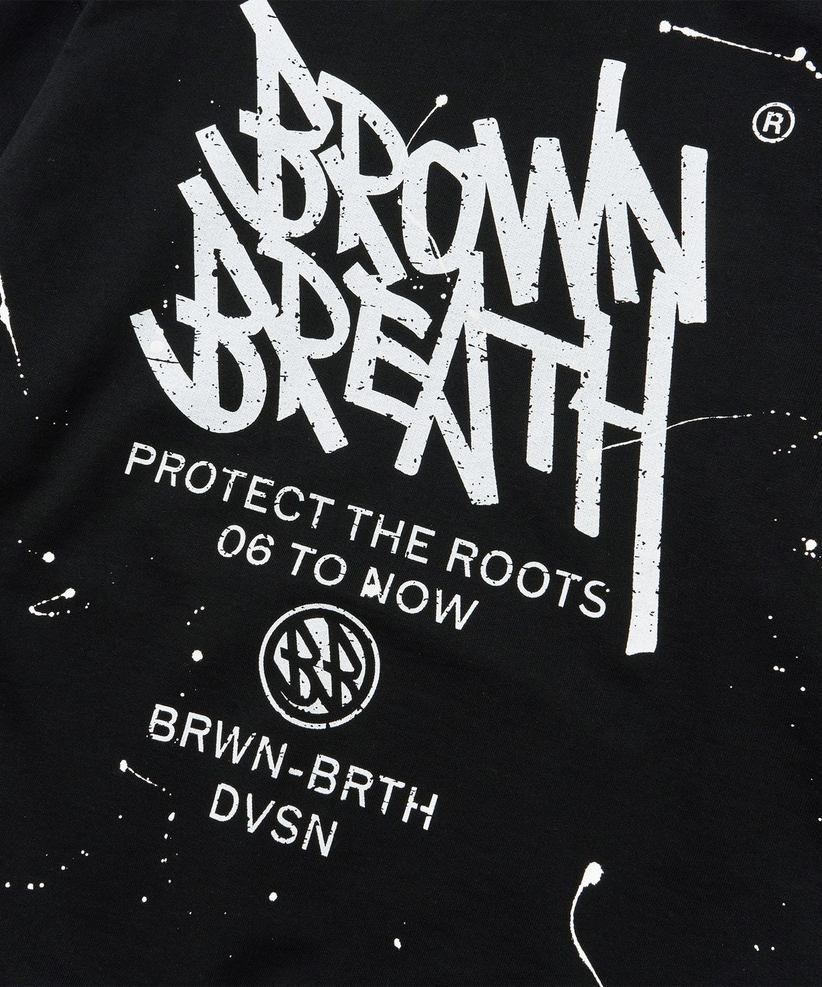 브라운브레스(BROWNBREATH) PAINTED HOODIE - BLACK