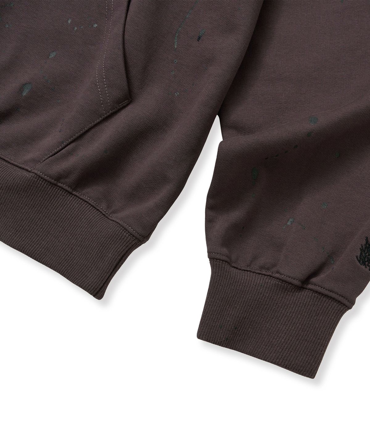브라운브레스(BROWNBREATH) PAINTED HOODIE - DARK BROWN