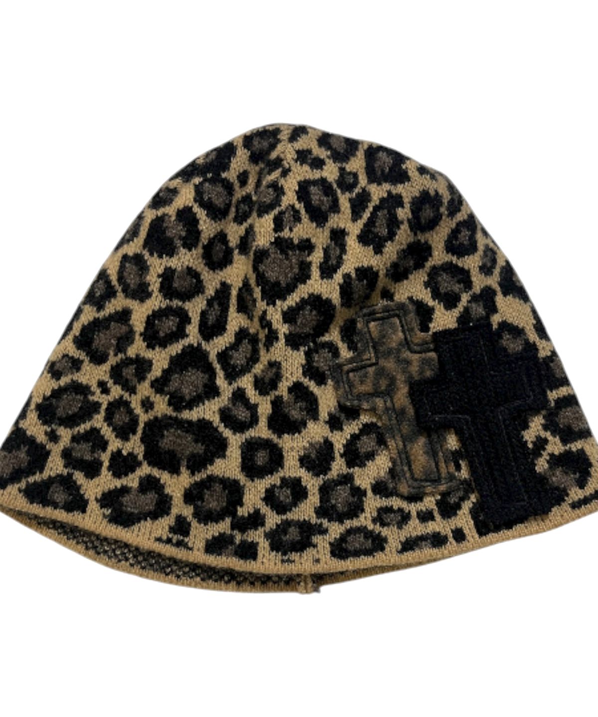 스케이터락(SK8ER ROCK) Cross Leopard Jacquard Beanie ((beige))