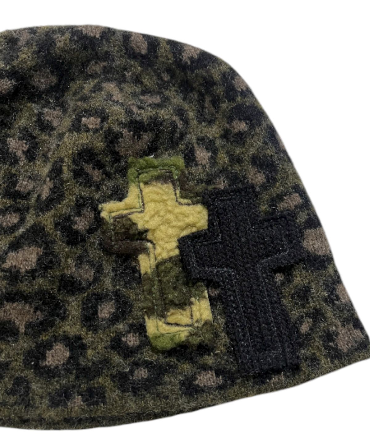 스케이터락(SK8ER ROCK) Cross Leopard Jacquard Beanie ((khaki))
