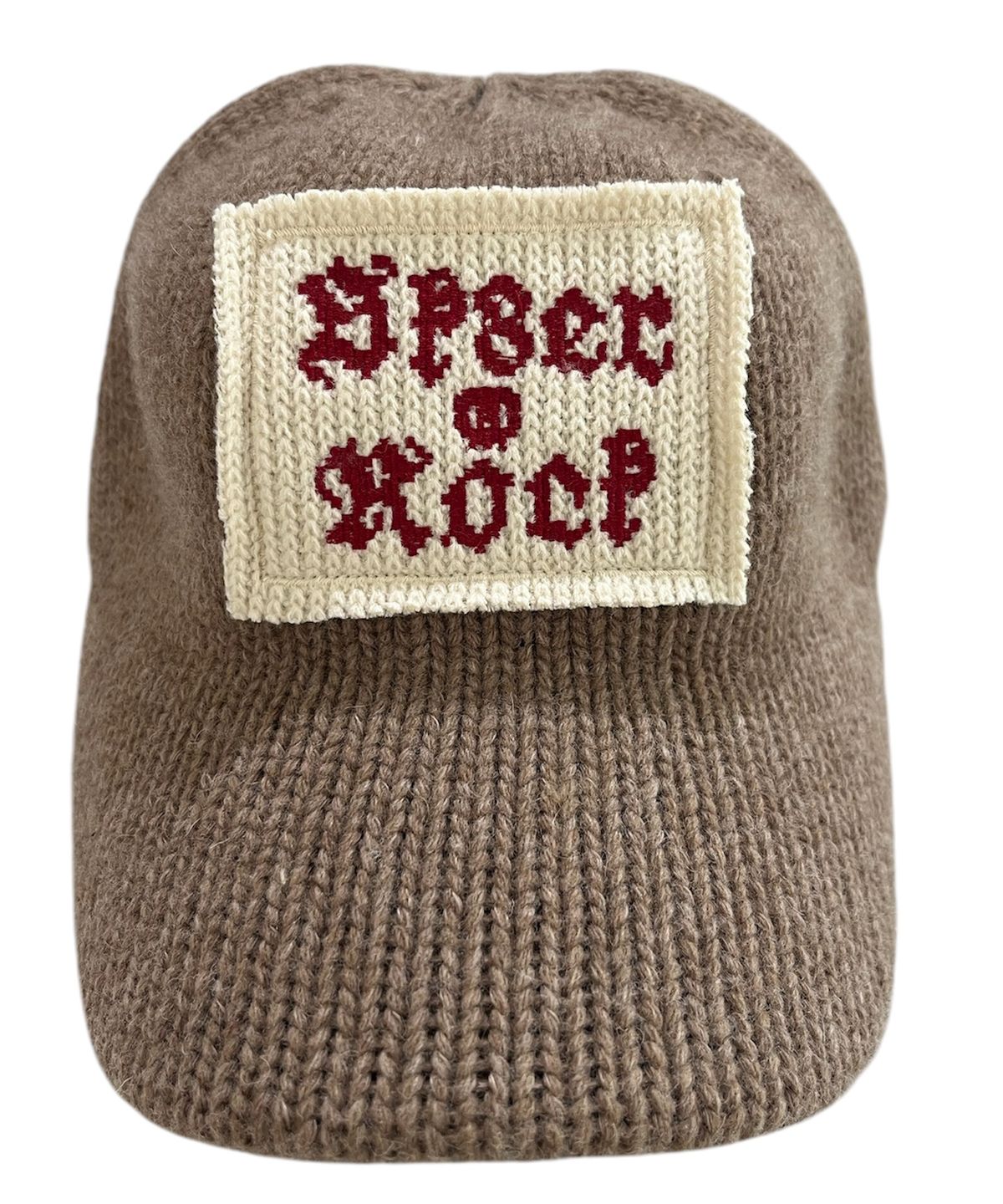 스케이터락(SK8ER ROCK) Patchwork Knit Ball Cap ((beige))