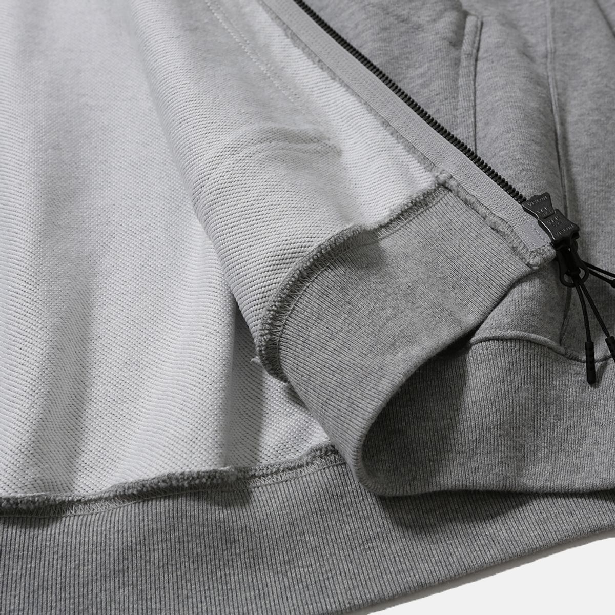 모이프(MOIF) [AW25] BAGGY ZIP HOODED SWEAT / HEATHER GRAY