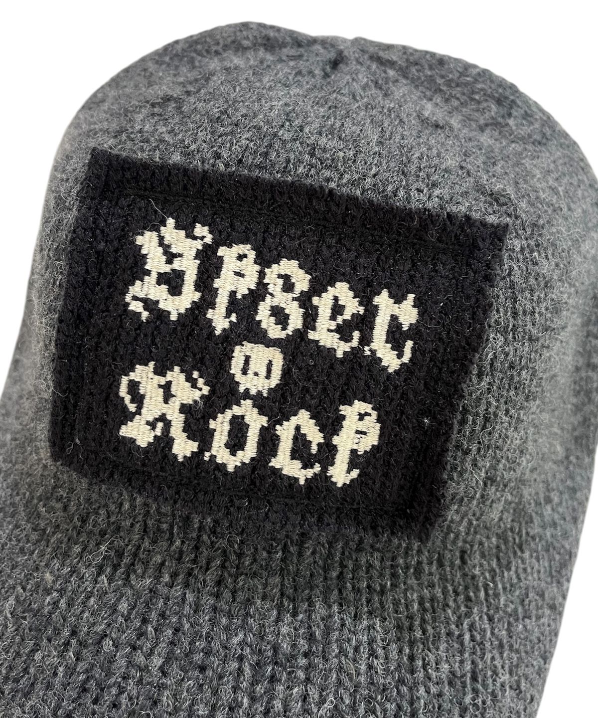 스케이터락(SK8ER ROCK) Patchwork Knit Ball Cap ((charcoal))