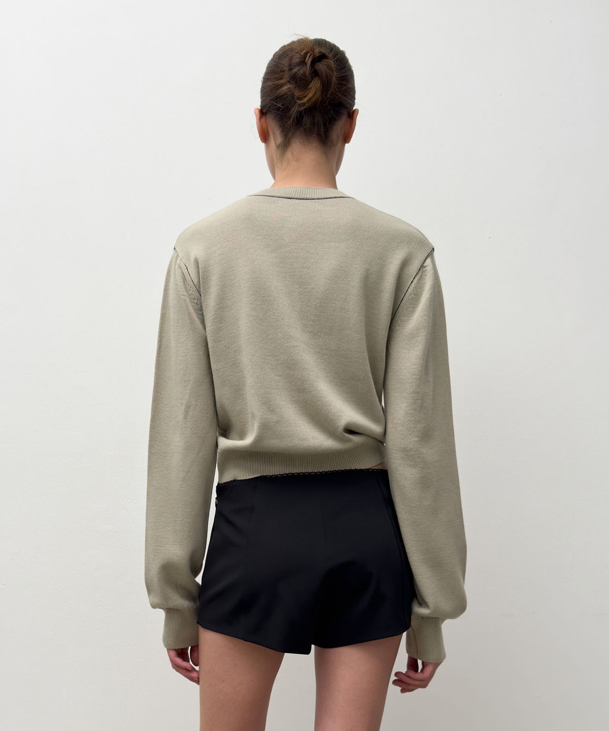 다이애그널(DIAGONAL) STITCH KNIT CARDIGAN (beige)