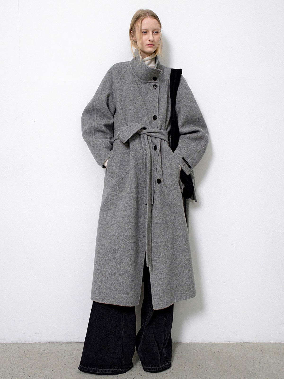 아틀리에 나인(ATELIER NAIN) HIGH NECK VOLUME HANDMADE COAT S(CT-1462)