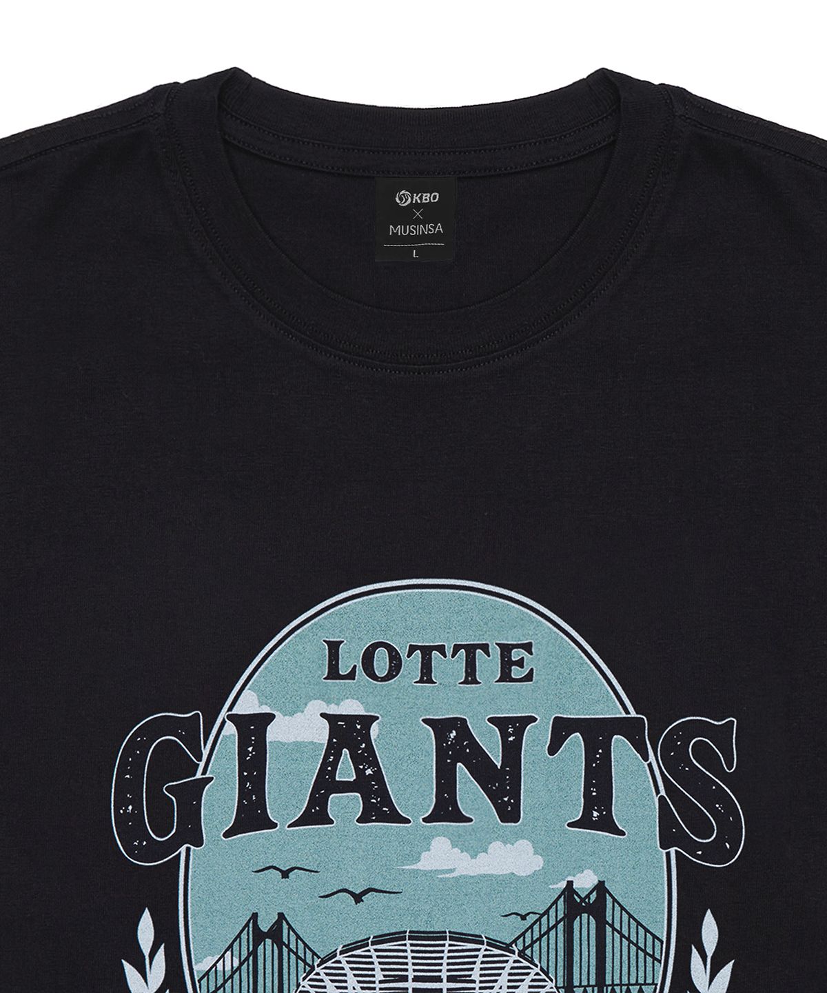 한국야구위원회(KBO) 무신사 x KBO 볼파크 Ver.2 반소매 티셔츠 블랙 [부산 롯데 자이언츠]