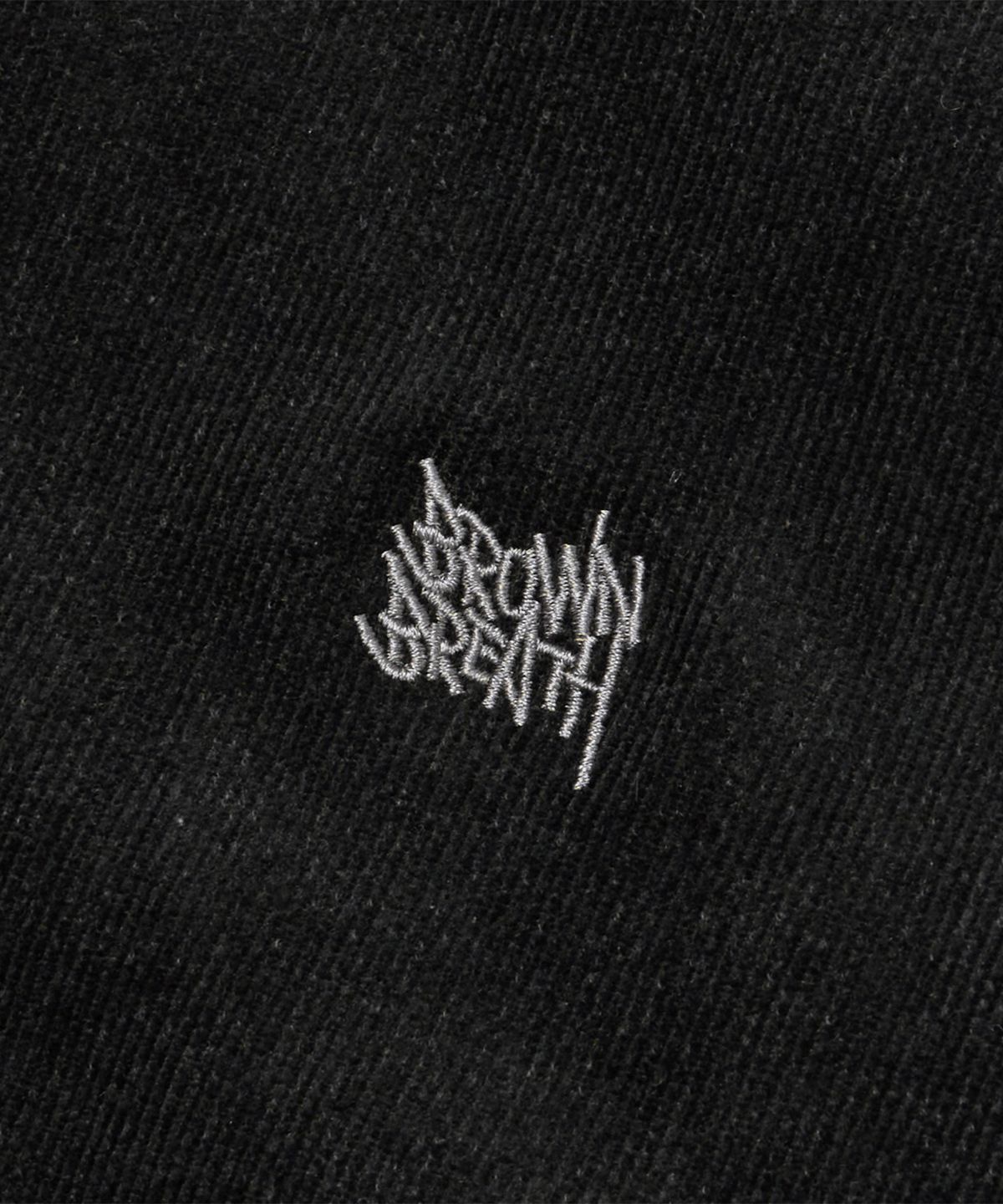 브라운브레스(BROWNBREATH) TAG CORDUROY PADDED HOOD ZIP UP - BLACK