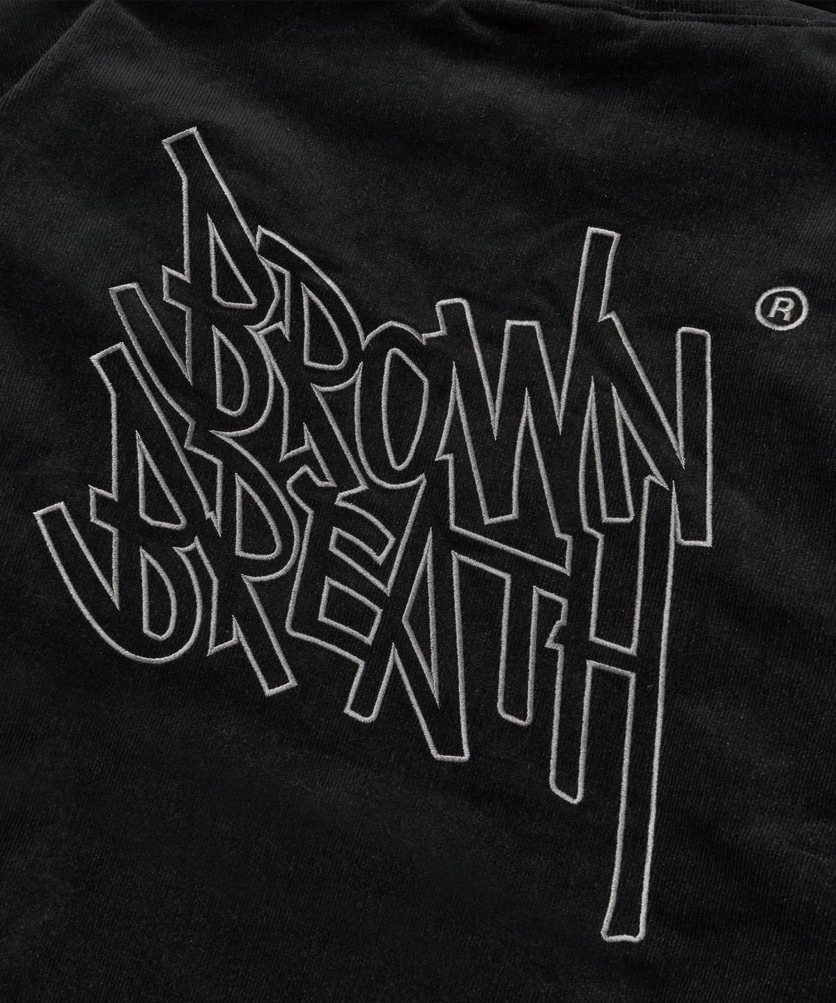 브라운브레스(BROWNBREATH) TAG CORDUROY PADDED HOOD ZIP UP - BLACK