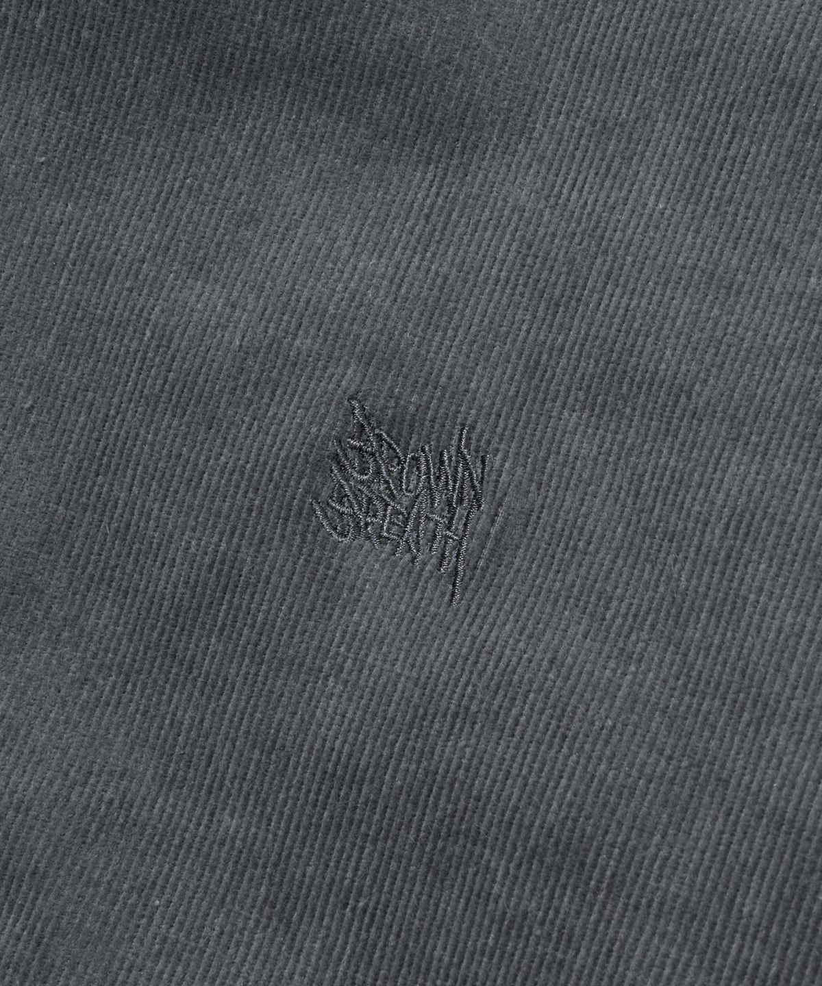 브라운브레스(BROWNBREATH) TAG CORDUROY PADDED HOOD ZIP UP - LIGHT GREY