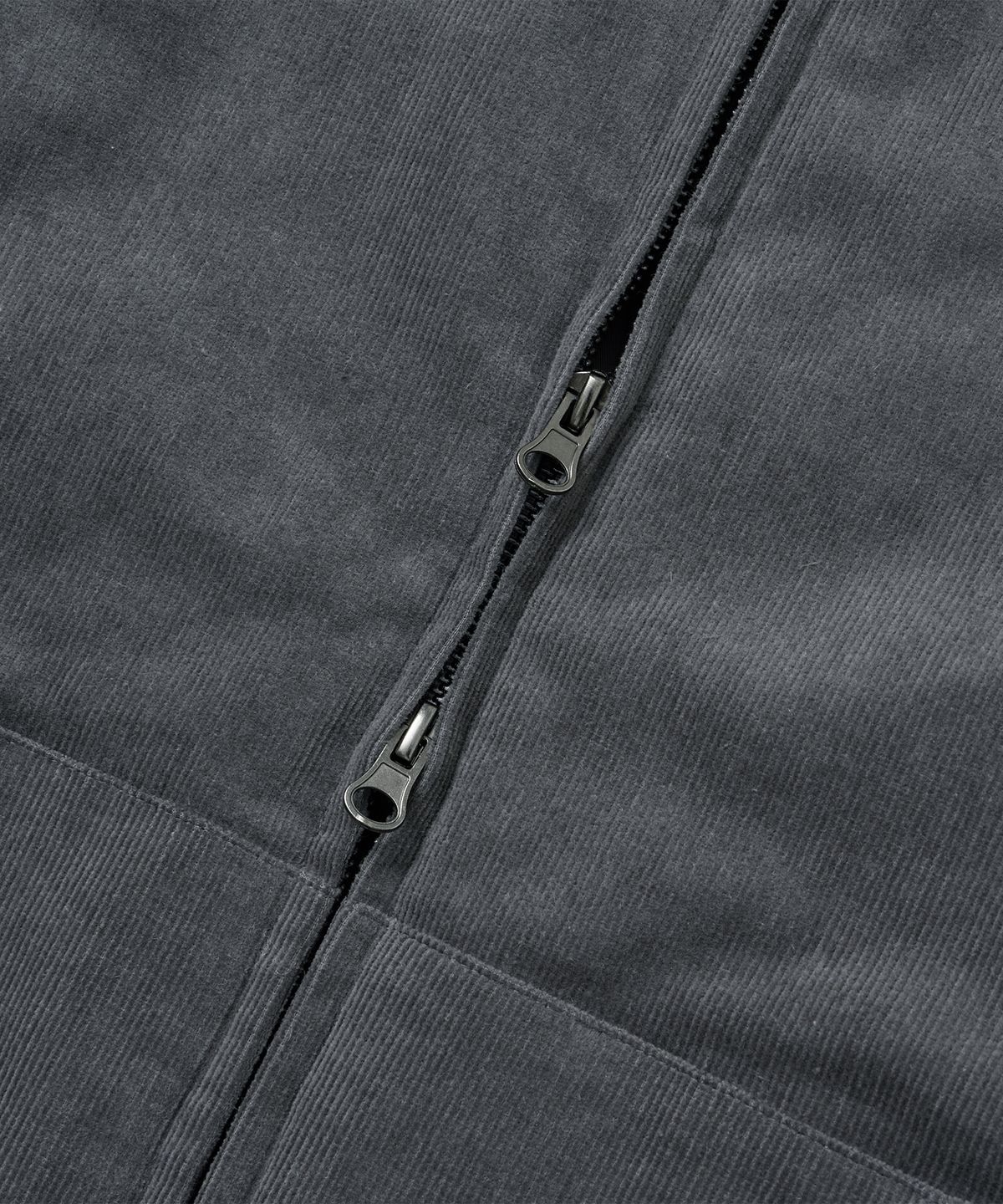 브라운브레스(BROWNBREATH) TAG CORDUROY PADDED HOOD ZIP UP - LIGHT GREY