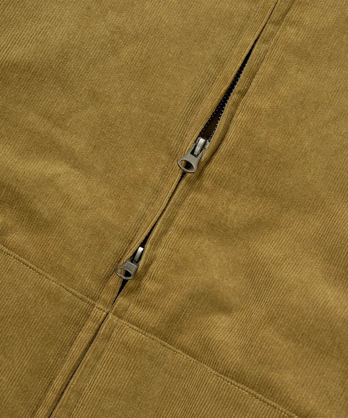 브라운브레스(BROWNBREATH) TAG CORDUROY PADDED HOOD ZIP UP - BEIGE