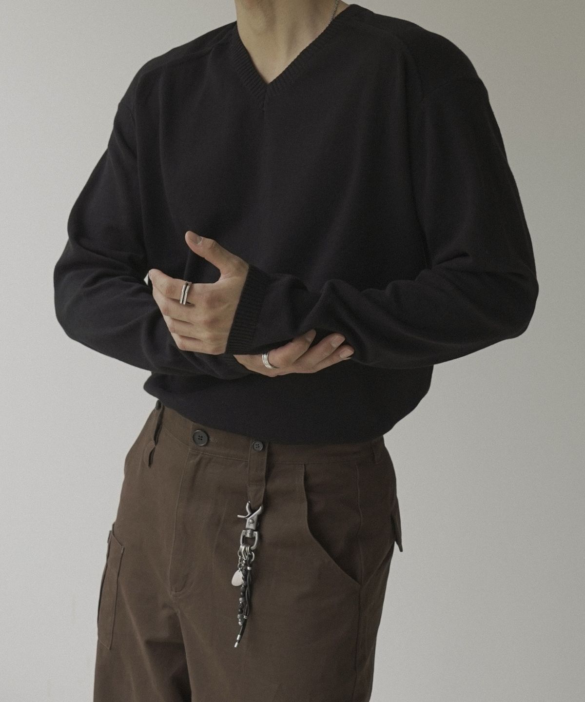 시도(SIIIIDO) EVERYWHERE FRONT CT LINE V NECK KNIT #2