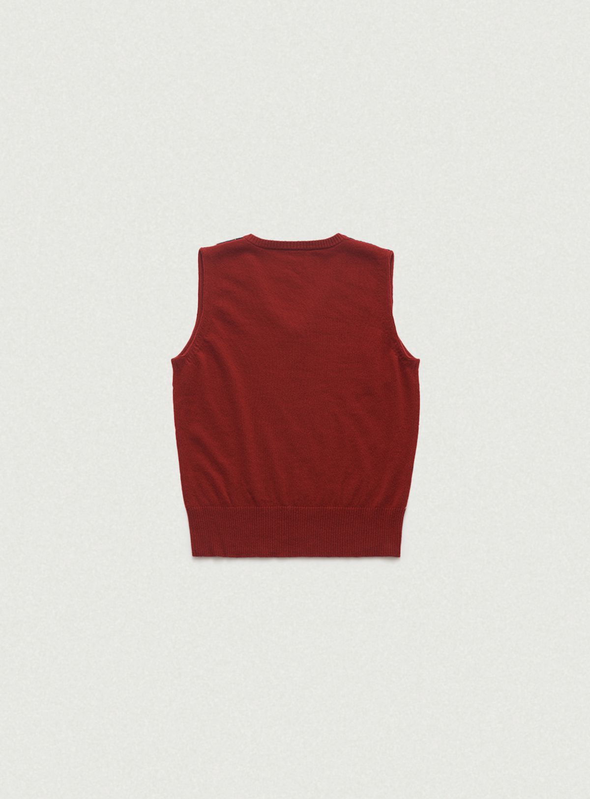 더바넷(THEBARNNET) Caden Argyle Knit Vest_Burgundy