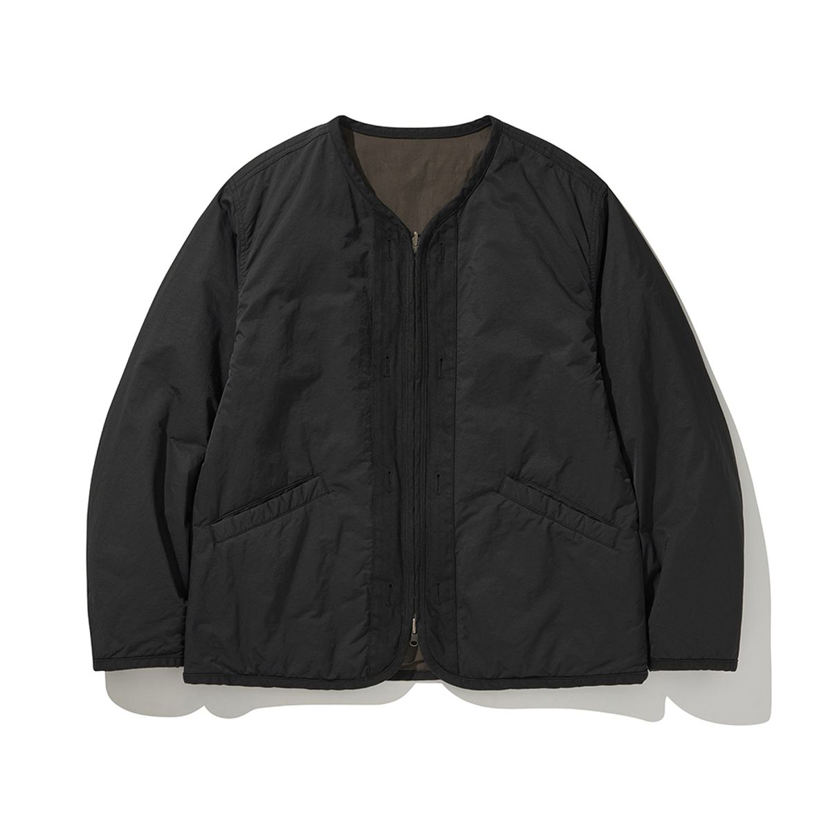 히즈핸더(HISHANDER) REVERSIBLE LINER JACKET BLACK