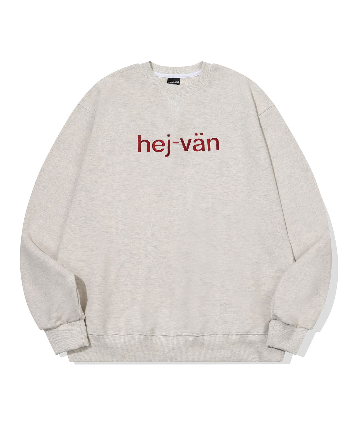 꼼파뇨(CPGN STUDIO) HEJ VAN 자수 스웨트셔츠 오트밀